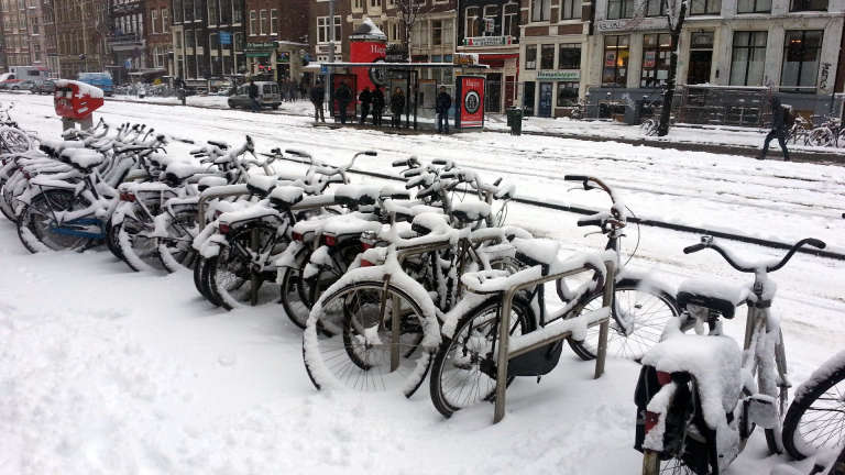 Snow-covered Bikes 1