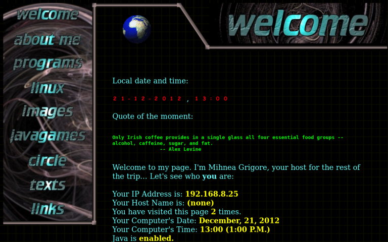 Old Website Screenshot
