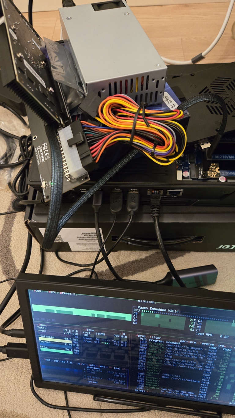 Asustor Flashstor FS6812x with M.2-to-PCIe Adapter and GPU